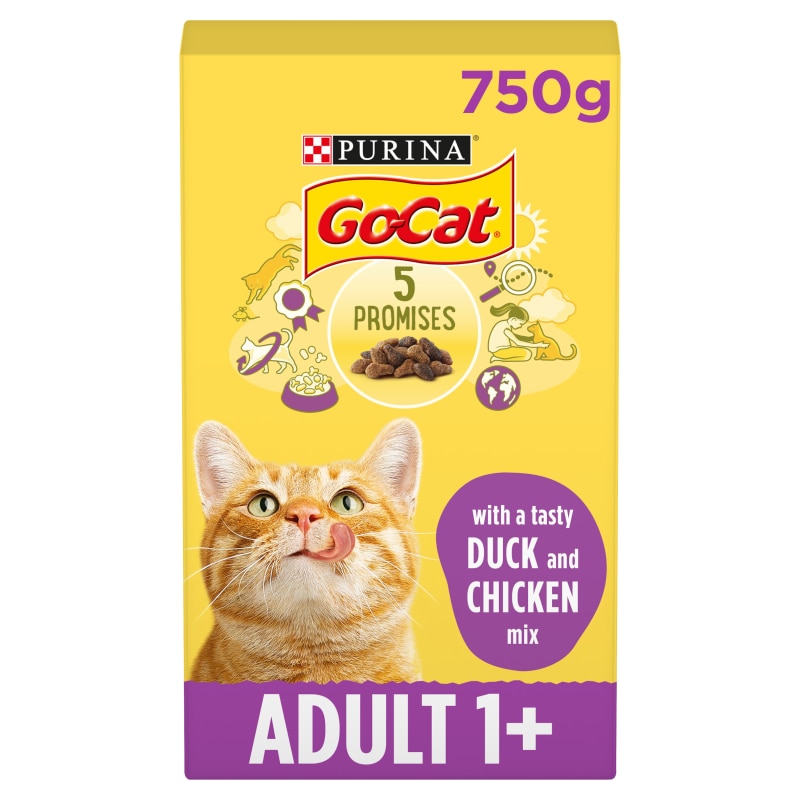 Go Cat Complete Adult Chicken & Duck Dry Cat Food - 825g